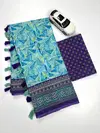 MG 570 Plain Linen Digital Printed Fancy Saree Wholesalers In Surat